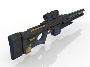 electromagnetic rifle 3D Model