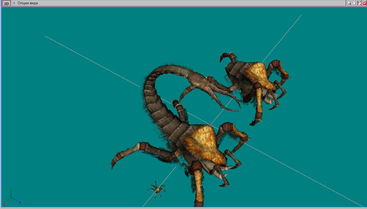 Паук 3в 3D Модель .c4d .max .obj .3ds .fbx .stl .blend 