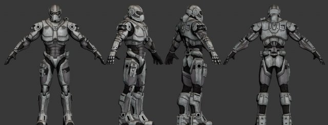 bright male Model 3D .c4d .max .obj .3ds .fbx .stl .blend 