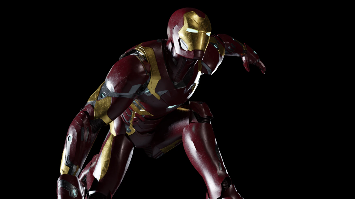 homem de ferro mark 46 manipulado Modelo 3D .c4d .max .obj .3ds .fbx .stl .blend 