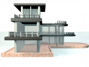 two-storey house 3D Model