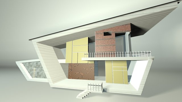 house cottege 3D Model .c4d .max .obj .3ds .fbx .stl .blend 