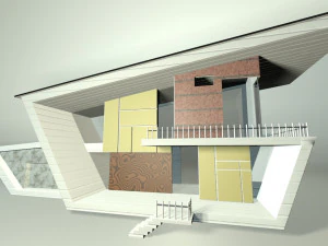 maison chalet Modèle 3D