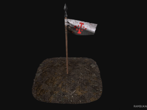 flag of the crusader 3D Model