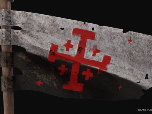 flag of the crusader 3D Model