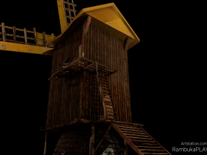 windmill - medieval low-poly 3D Model