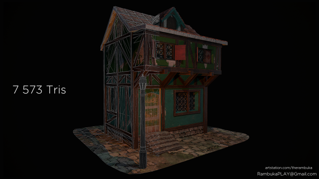 blacksmith house - medieval low-poly Modello 3D .c4d .max .obj .3ds .fbx .stl .blend 