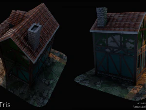 blacksmith house - medieval low-poly 3D Model