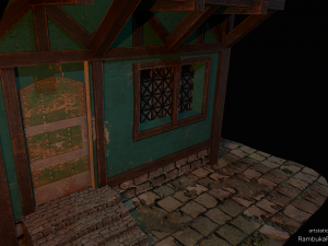 blacksmith house - medieval low-poly Modello 3D