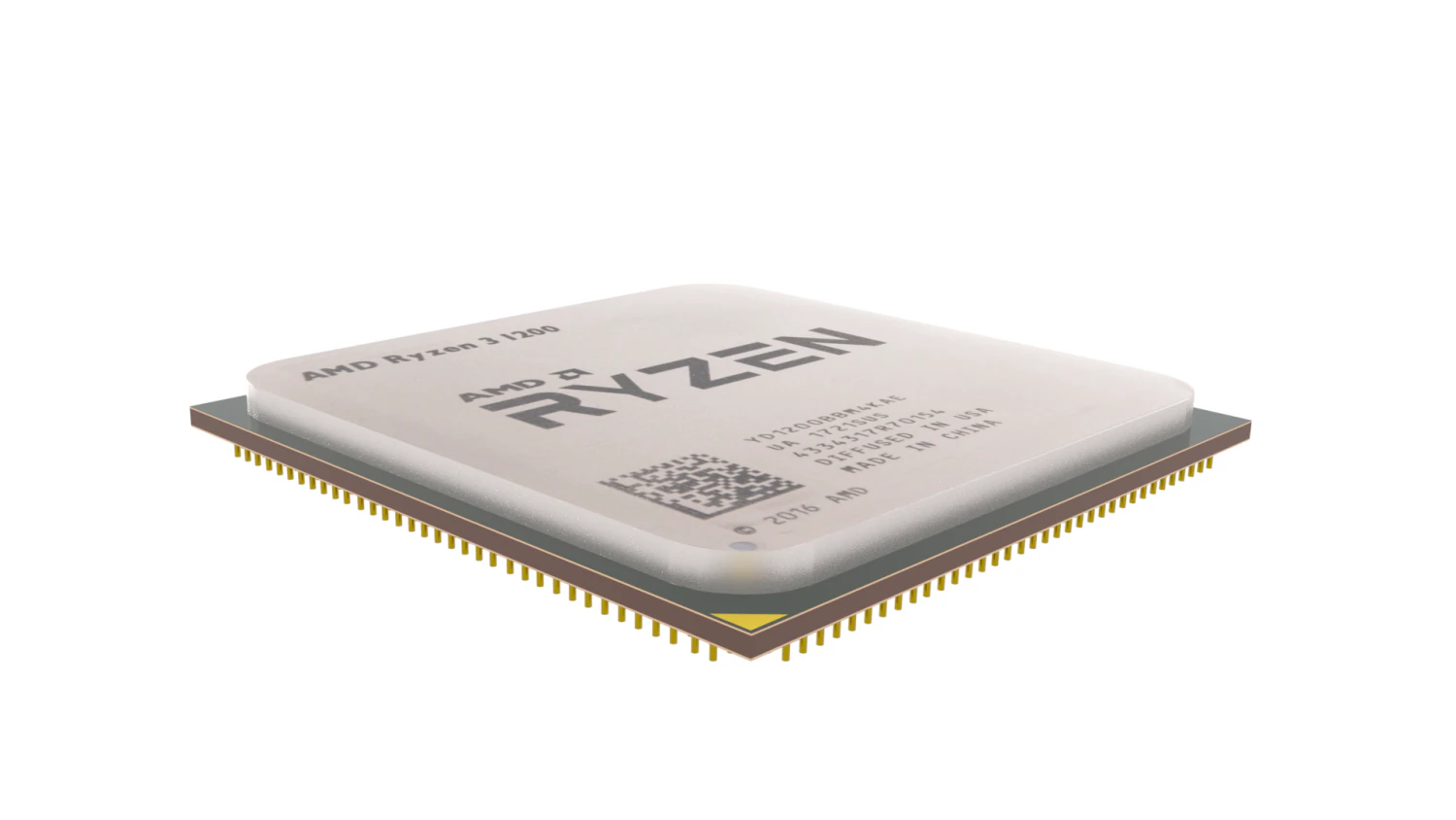 CPU Ryzen Modelo 3D .c4d .max .obj .3ds .fbx .stl .blend 