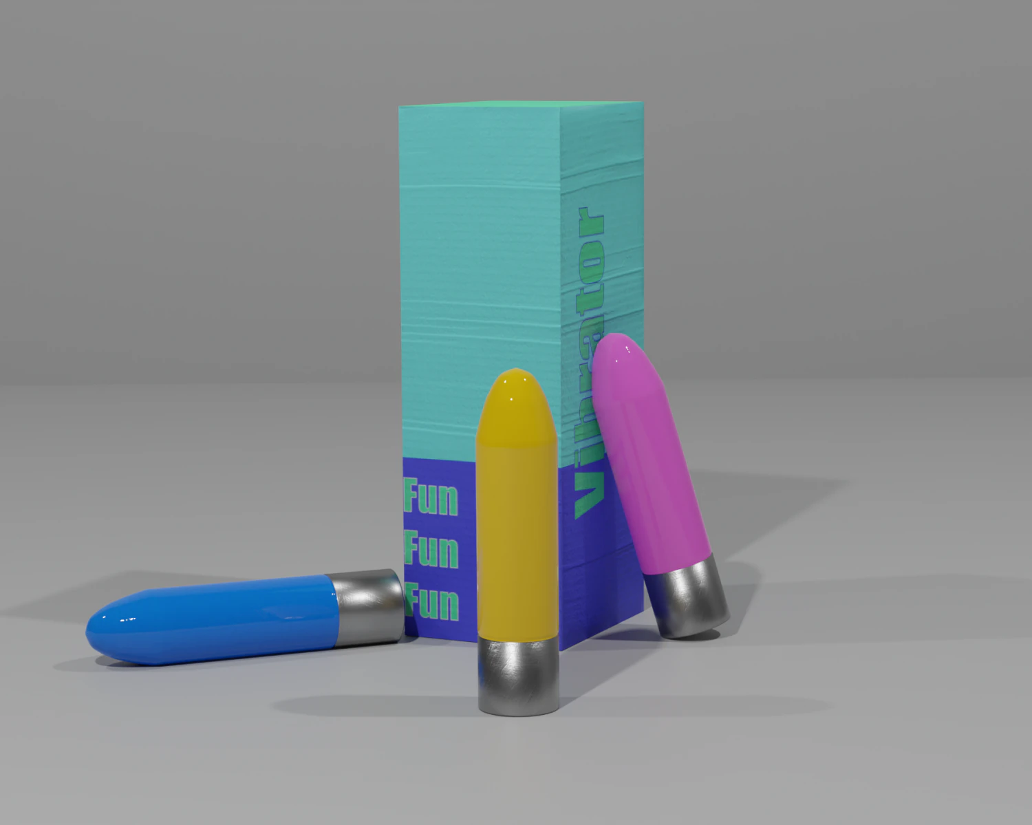 Vibrator Yellow 3D Model .c4d .max .obj .3ds .fbx .stl .blend 