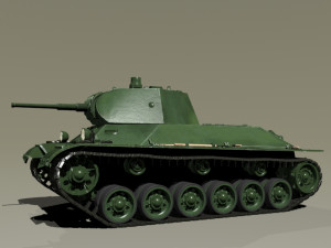 tank t-127 Modello 3D