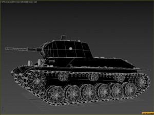 tank t-127 3D मॉडल