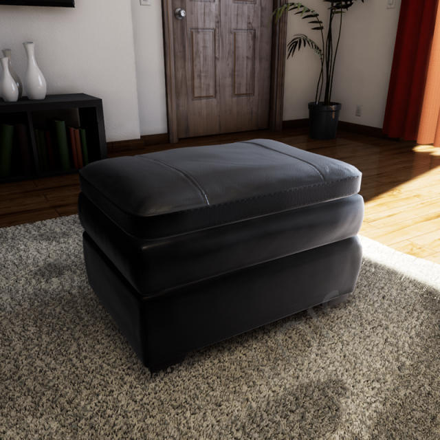 ottoman 3D Модель .c4d .max .obj .3ds .fbx .stl .blend 