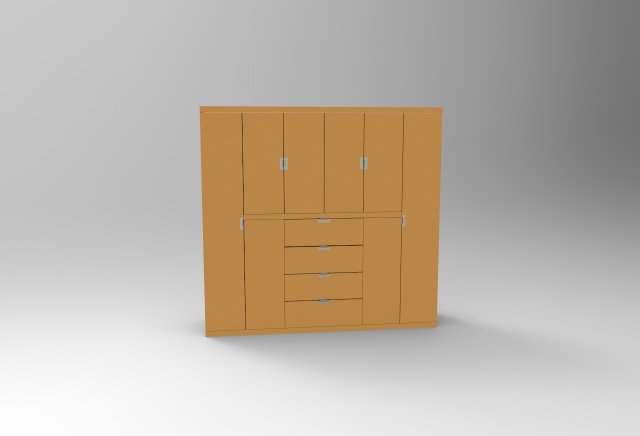 wardrobe 3D Model .c4d .max .obj .3ds .fbx .stl .blend 