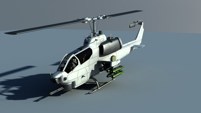 bell ah-1 supercobra 3D Model .c4d .max .obj .3ds .fbx .stl .blend 