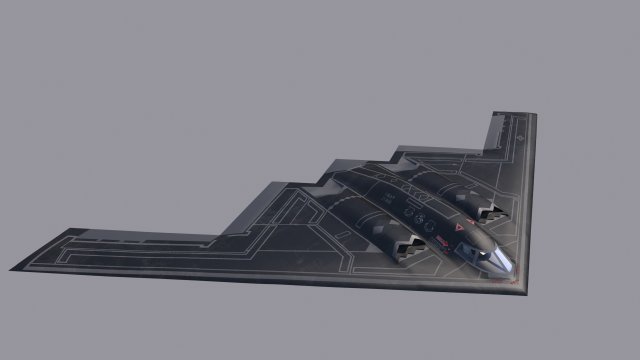 b-2 spirit 3D-Modell .c4d .max .obj .3ds .fbx .stl .blend 