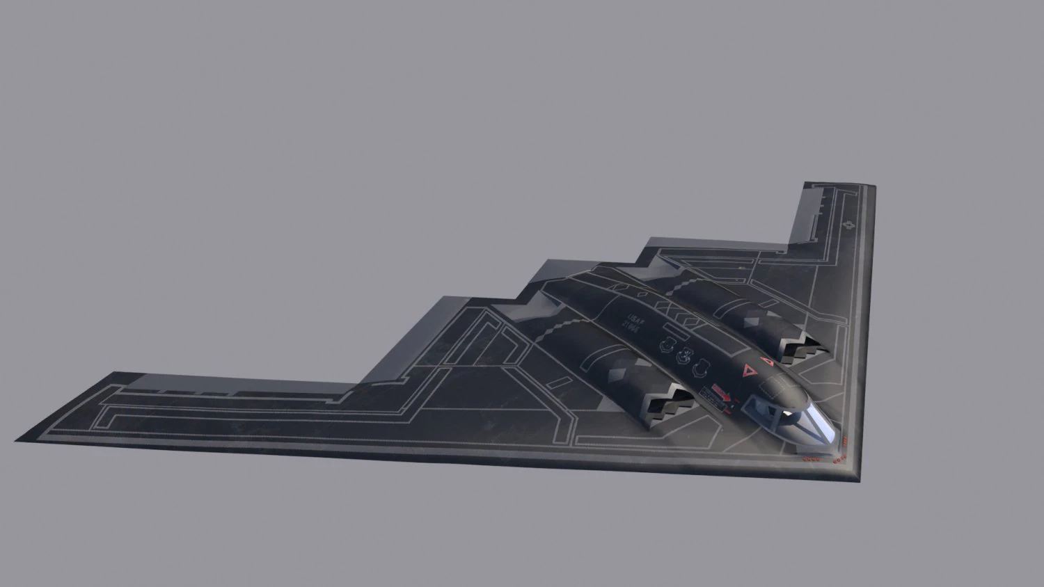 b-2 spirit 3D Model .c4d .max .obj .3ds .fbx .stl .blend 