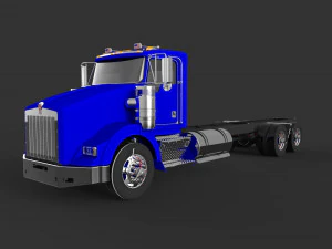 eje tándem kenworth t800 daycab Modelo 3D