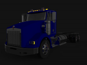 kenworth t800 daycab tandem axle 3D Modell