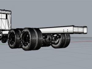 kenworth t800 daycab tandem axle 3D Modell
