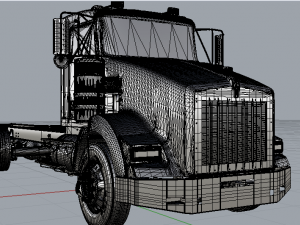 kenworth t800 daycab tandem axle 3D Modell