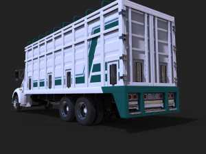 kenworth t300 tandem axle graim truck 3D Model