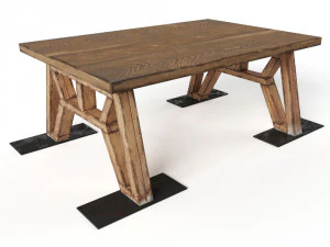 mesa de madeira Modelo 3D