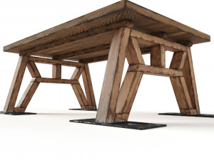 wooden table Model 3D