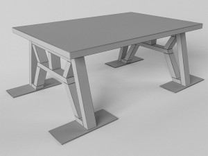 wooden table Model 3D