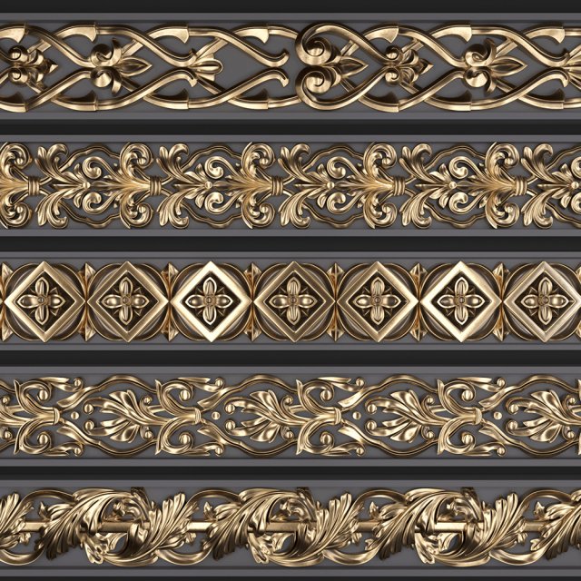 trim ornament 1 Modelo 3D .c4d .max .obj .3ds .fbx .stl .blend 
