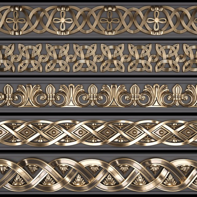 trim ornament 4 Modelo 3D .c4d .max .obj .3ds .fbx .stl .blend 