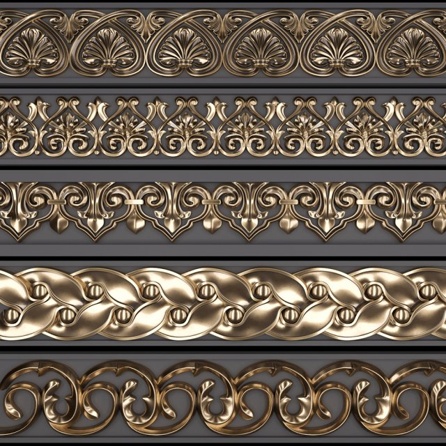 trim ornament 5 Modelo 3D .c4d .max .obj .3ds .fbx .stl .blend 