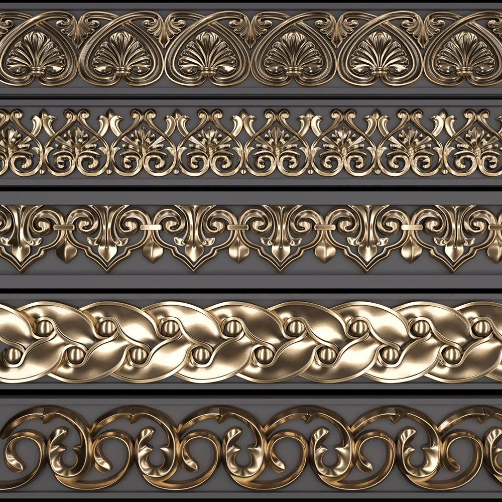 trim ornament 5 3D Model .c4d .max .obj .3ds .fbx .stl .blend 