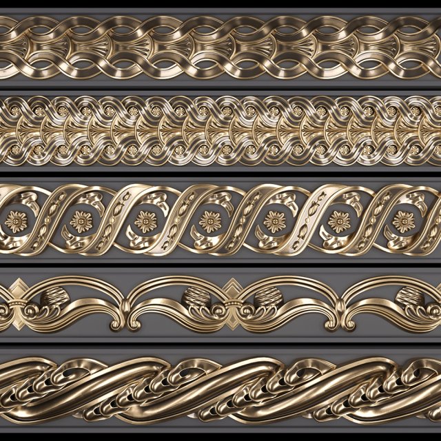 trim ornament 07 Model 3D .c4d .max .obj .3ds .fbx .stl .blend 