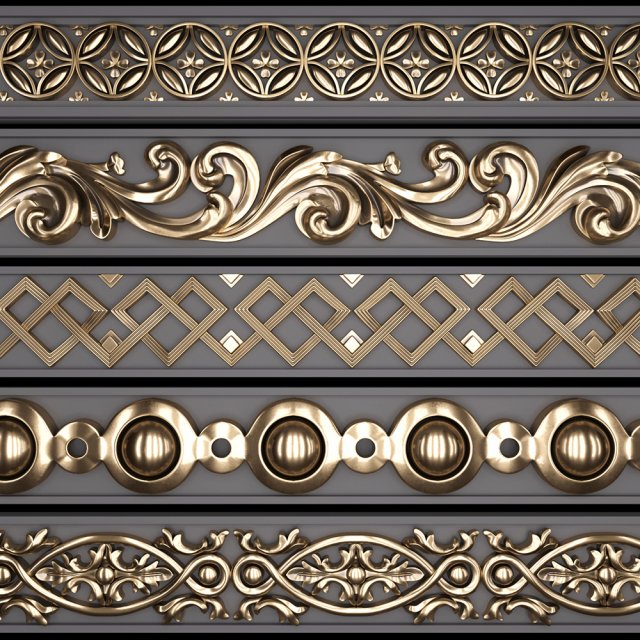 trim ornament 08 Modelo 3D .c4d .max .obj .3ds .fbx .stl .blend 