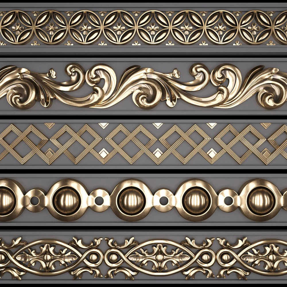 trim ornament 09 3D Model .c4d .max .obj .3ds .fbx .stl .blend 