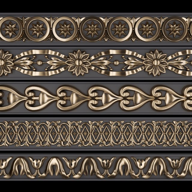 trim ornament 11 Modelo 3D .c4d .max .obj .3ds .fbx .stl .blend 