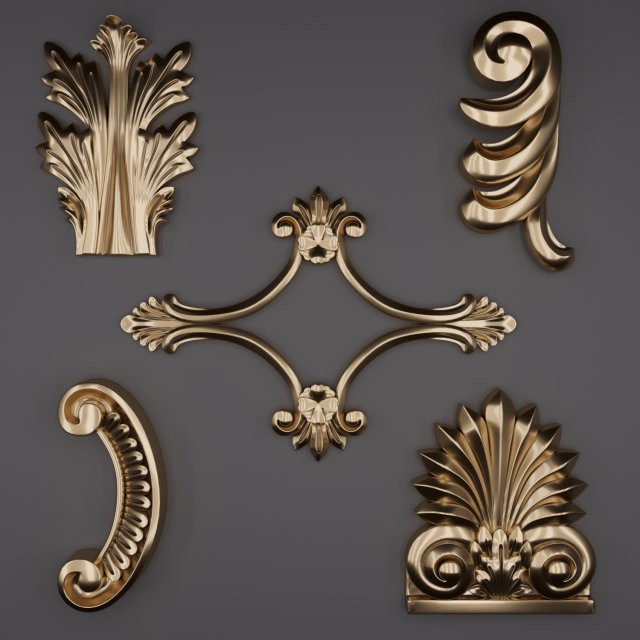 trim ornament 15 Modelo 3D .c4d .max .obj .3ds .fbx .stl .blend 