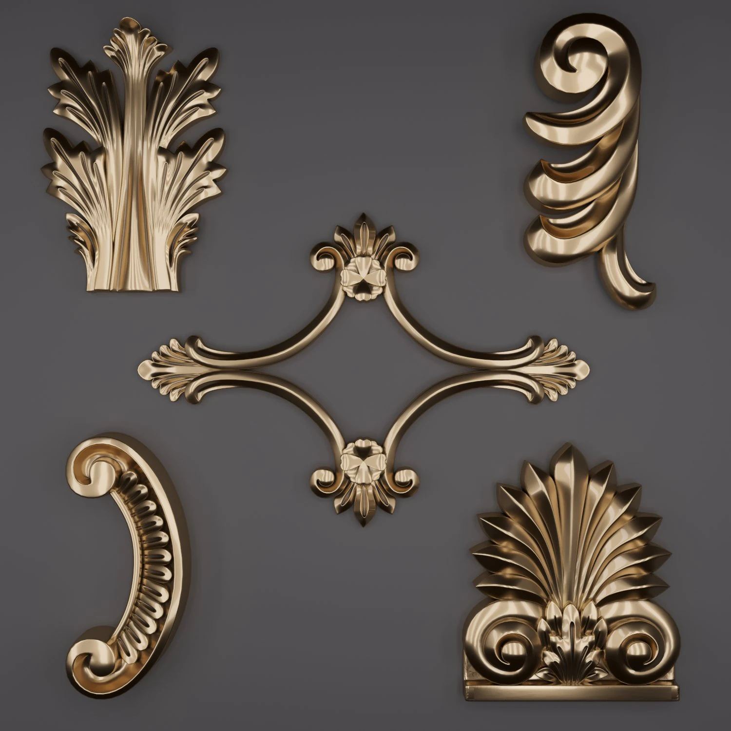 enfeite de acabamento 15 Modelo 3D .c4d .max .obj .3ds .fbx .stl .blend