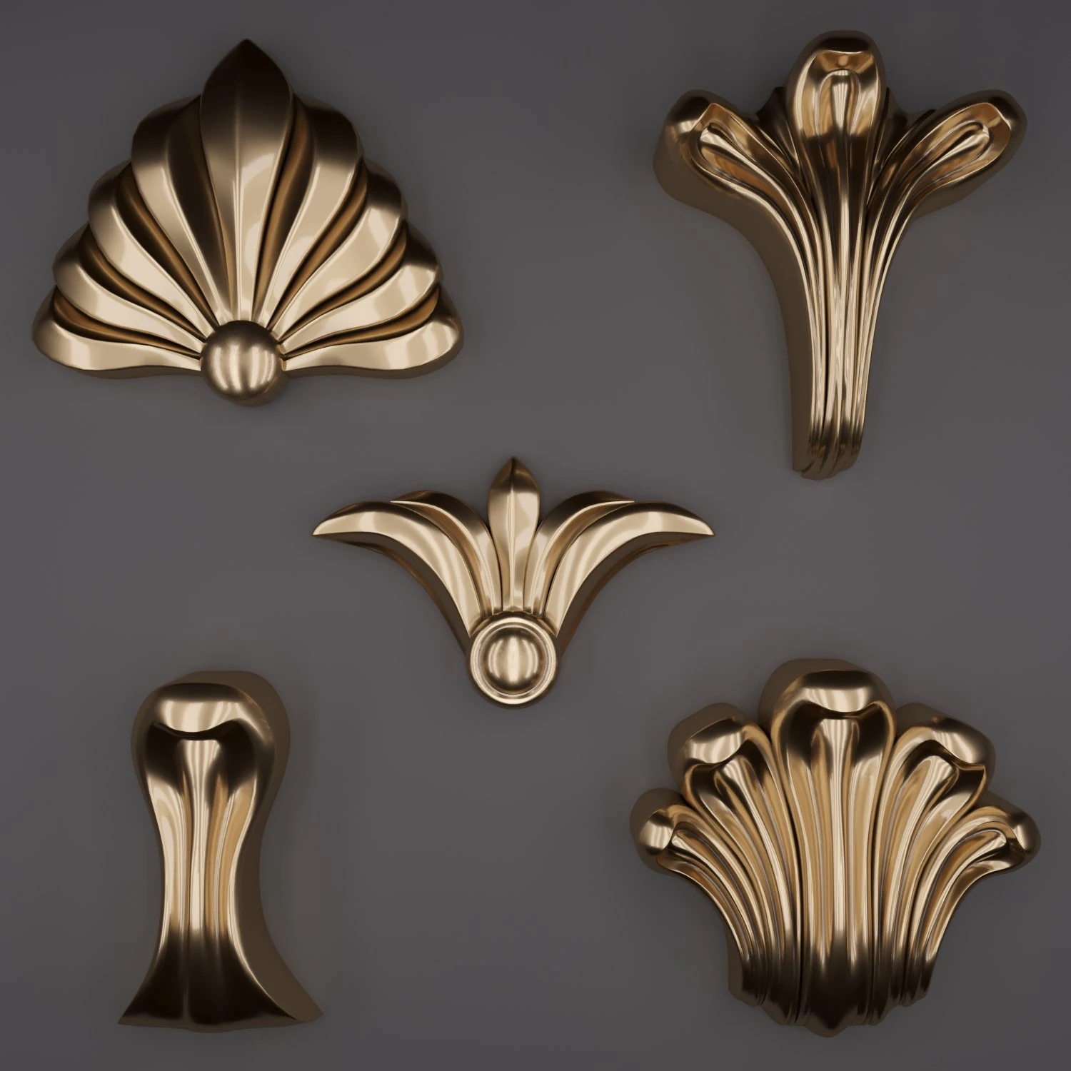 trim ornament 17 3D Model .c4d .max .obj .3ds .fbx .stl .blend 