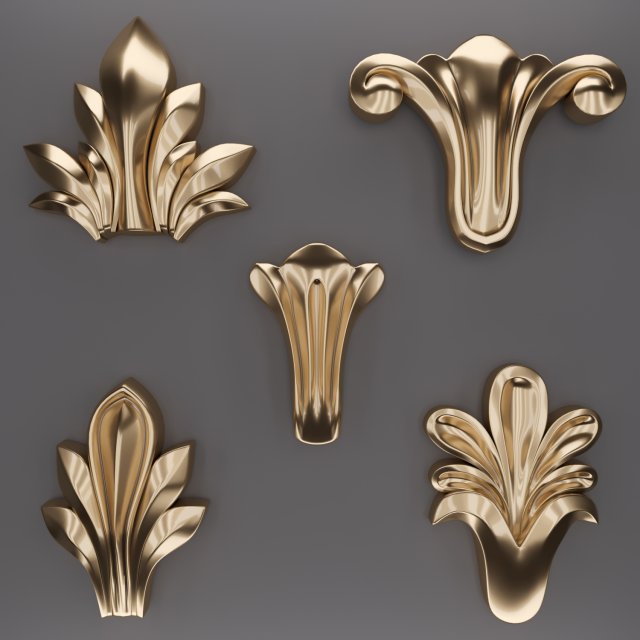 trim ornament 19 3D Модель .c4d .max .obj .3ds .fbx .stl .blend 
