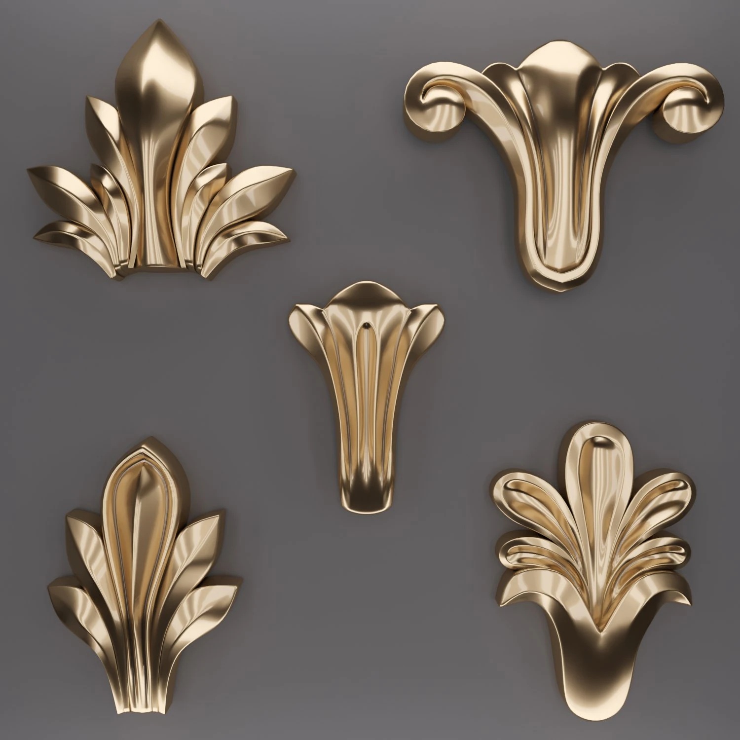 trim ornament 19 3D Model .c4d .max .obj .3ds .fbx .stl .blend 