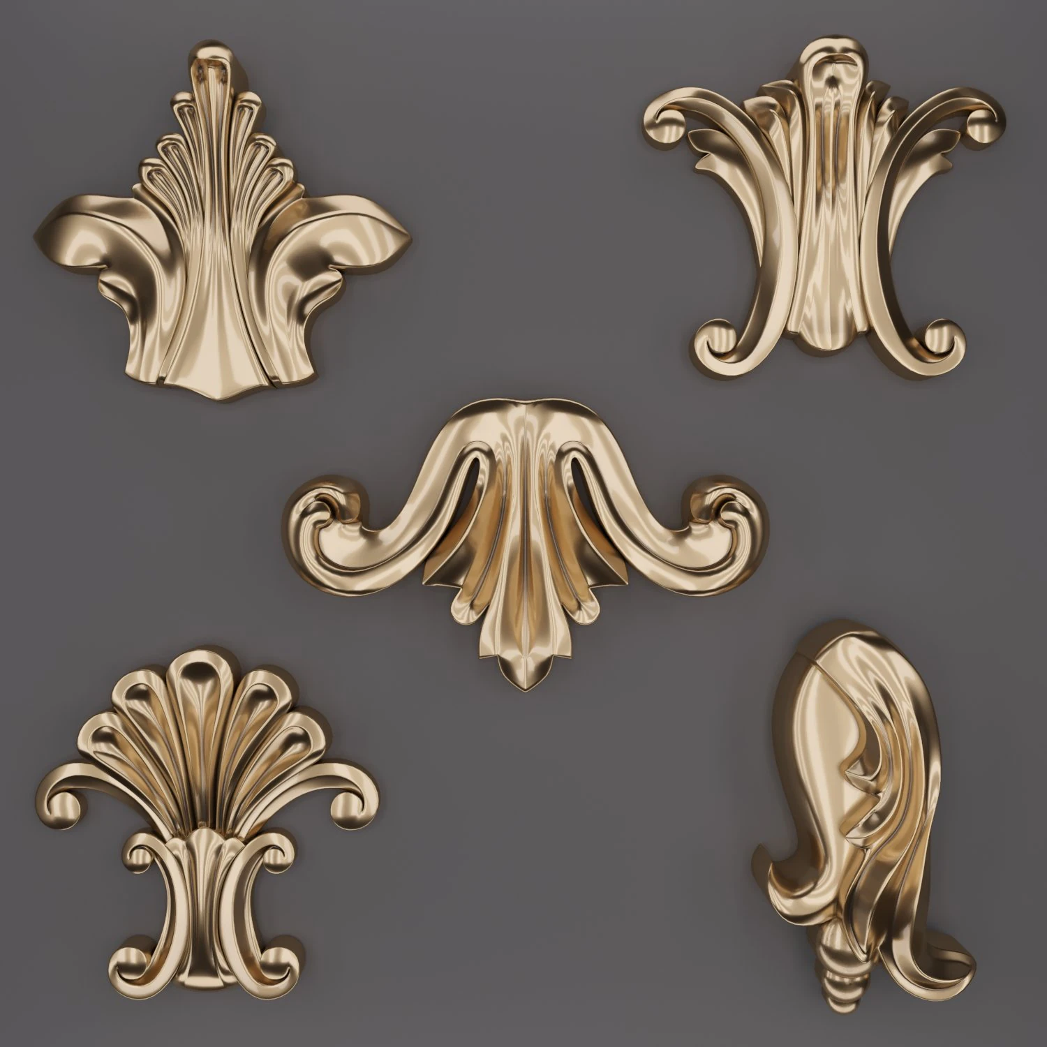 trim ornament 21 3D Model .c4d .max .obj .3ds .fbx .stl .blend