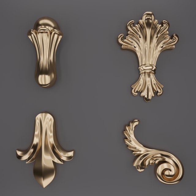 trim ornament 23 3D Model .c4d .max .obj .3ds .fbx .stl .blend