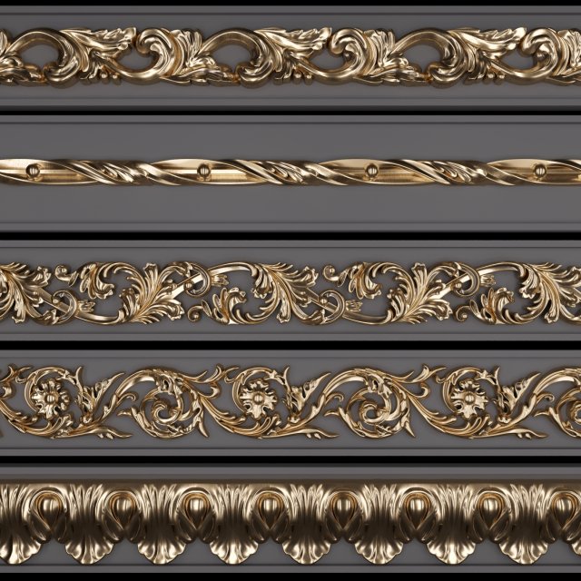 trim ornament 25 Modelo 3D .c4d .max .obj .3ds .fbx .stl .blend 