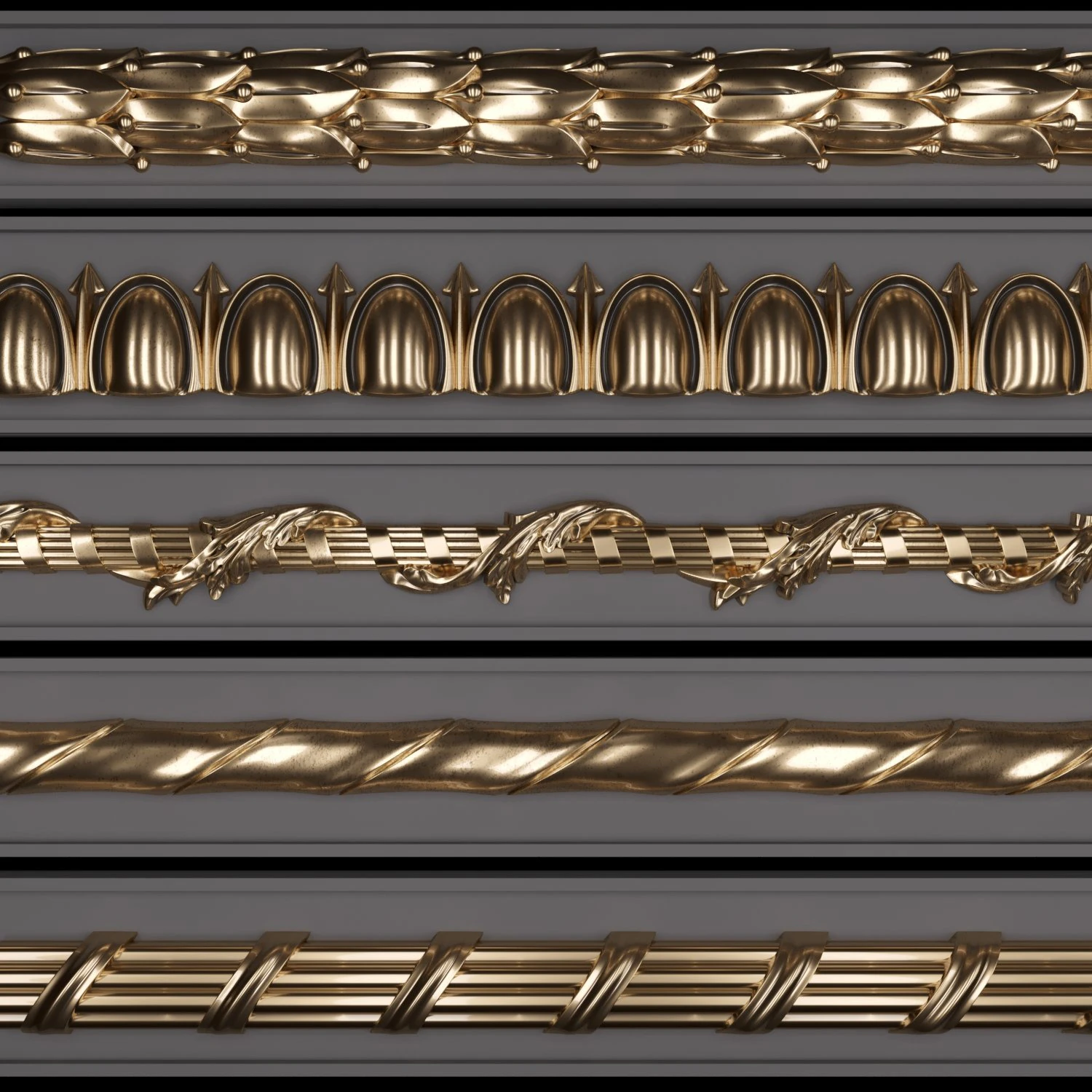 trim ornament 26 3D Model .c4d .max .obj .3ds .fbx .stl .blend