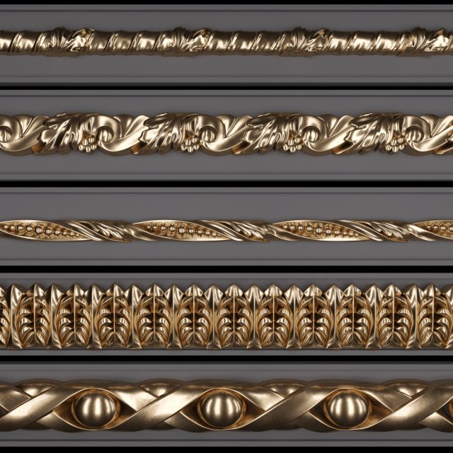 trim ornament 28 3D 模型 .c4d .max .obj .3ds .fbx .stl .blend 
