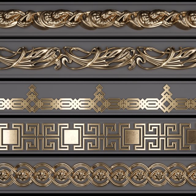 trim ornament 29 Modelo 3D .c4d .max .obj .3ds .fbx .stl .blend 