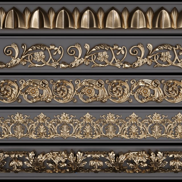 trim ornament 30 Modèle 3D .c4d .max .obj .3ds .fbx .stl .blend 